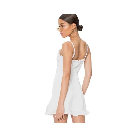 Superdown Charlee White Frill Cami Dress NWT Size S - Picture 3 of 13